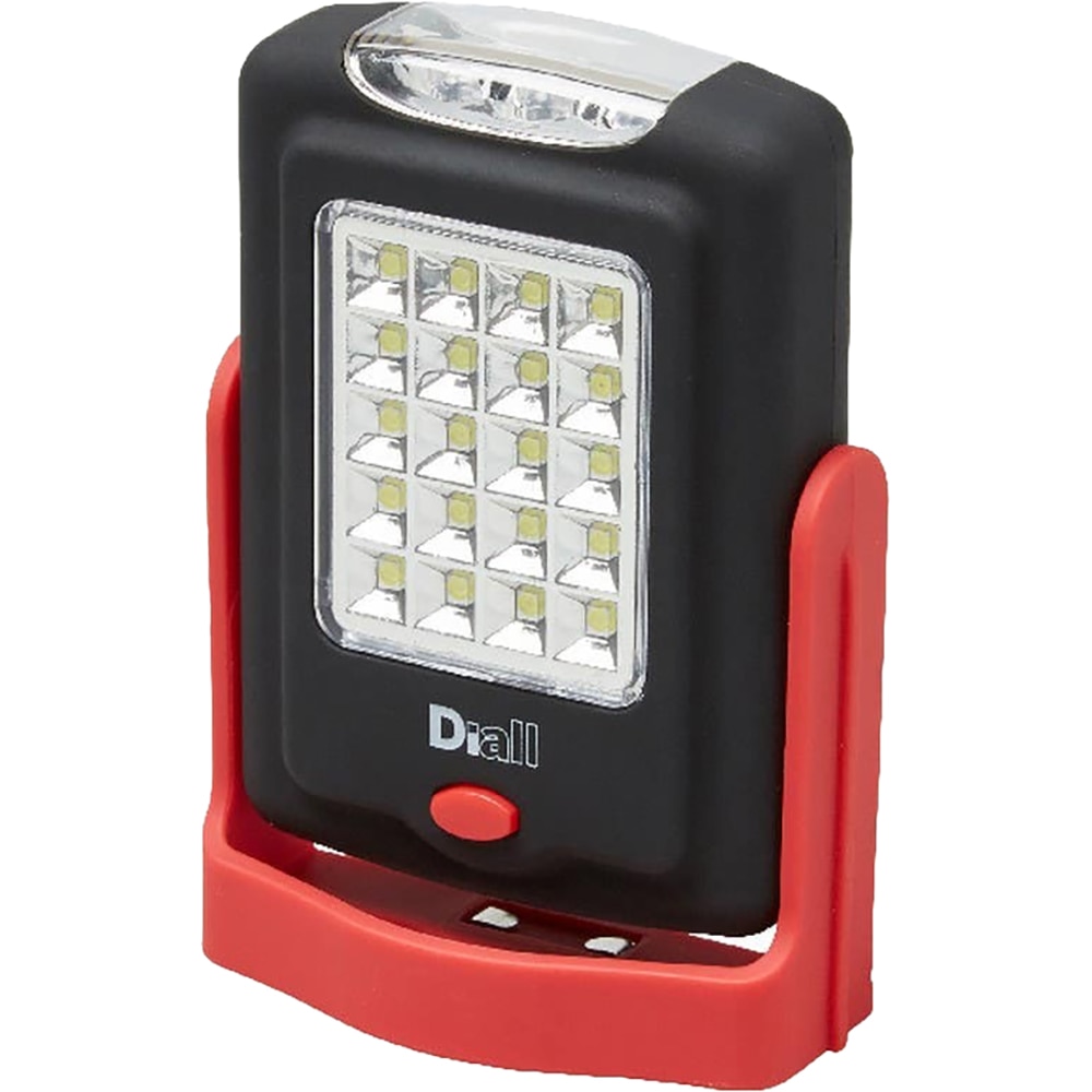 Lanterna LED cu functie dubla DIALL, 3 LED 14 lumeni si 20 LED 220 lumeni, IP20, 3xAAA, negru/rosu