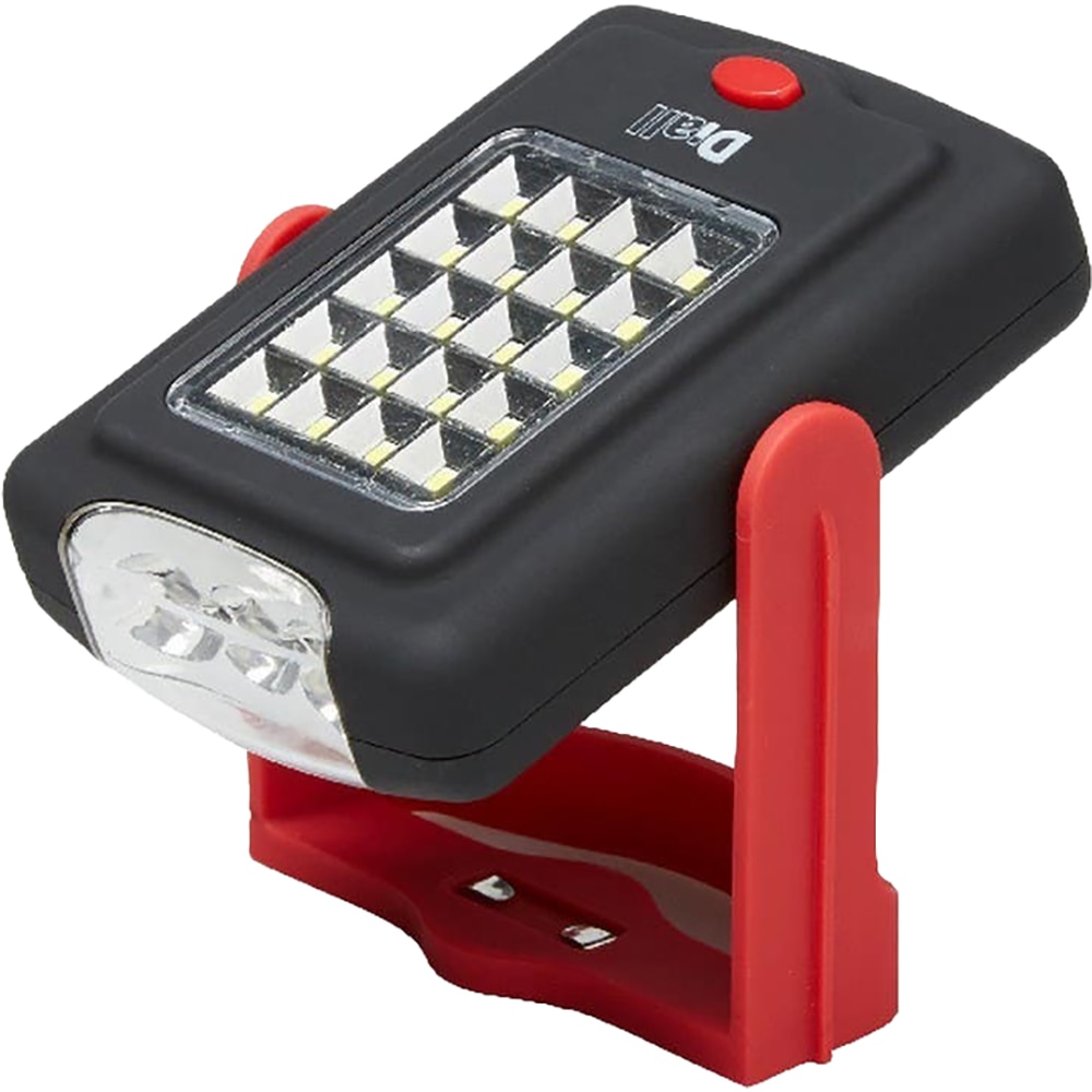 Lanterna LED cu functie dubla DIALL, 3 LED 14 lumeni si 20 LED 220 lumeni, IP20, 3xAAA, negru/rosu