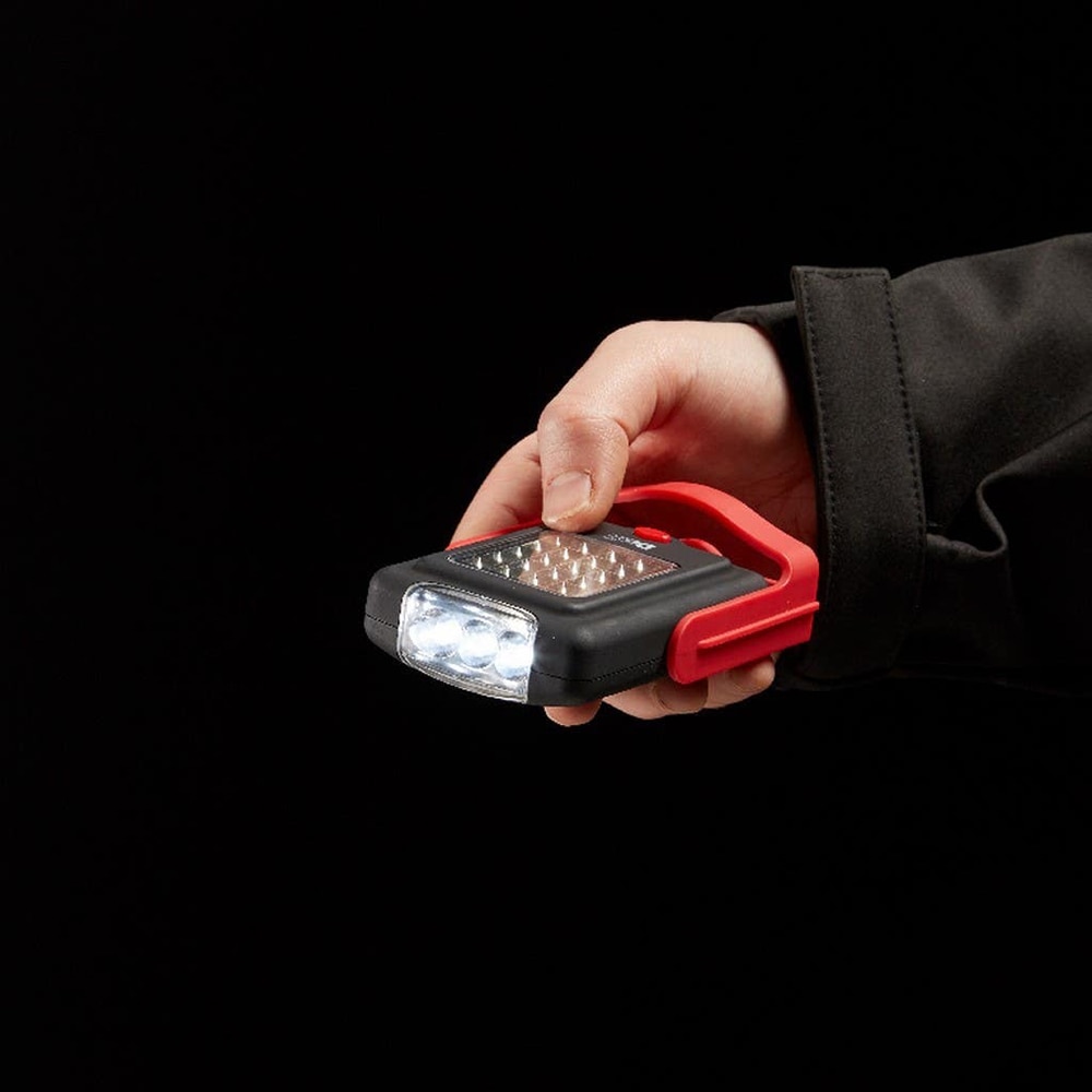 Lanterna LED cu functie dubla DIALL, 3 LED 14 lumeni si 20 LED 220 lumeni, IP20, 3xAAA, negru/rosu