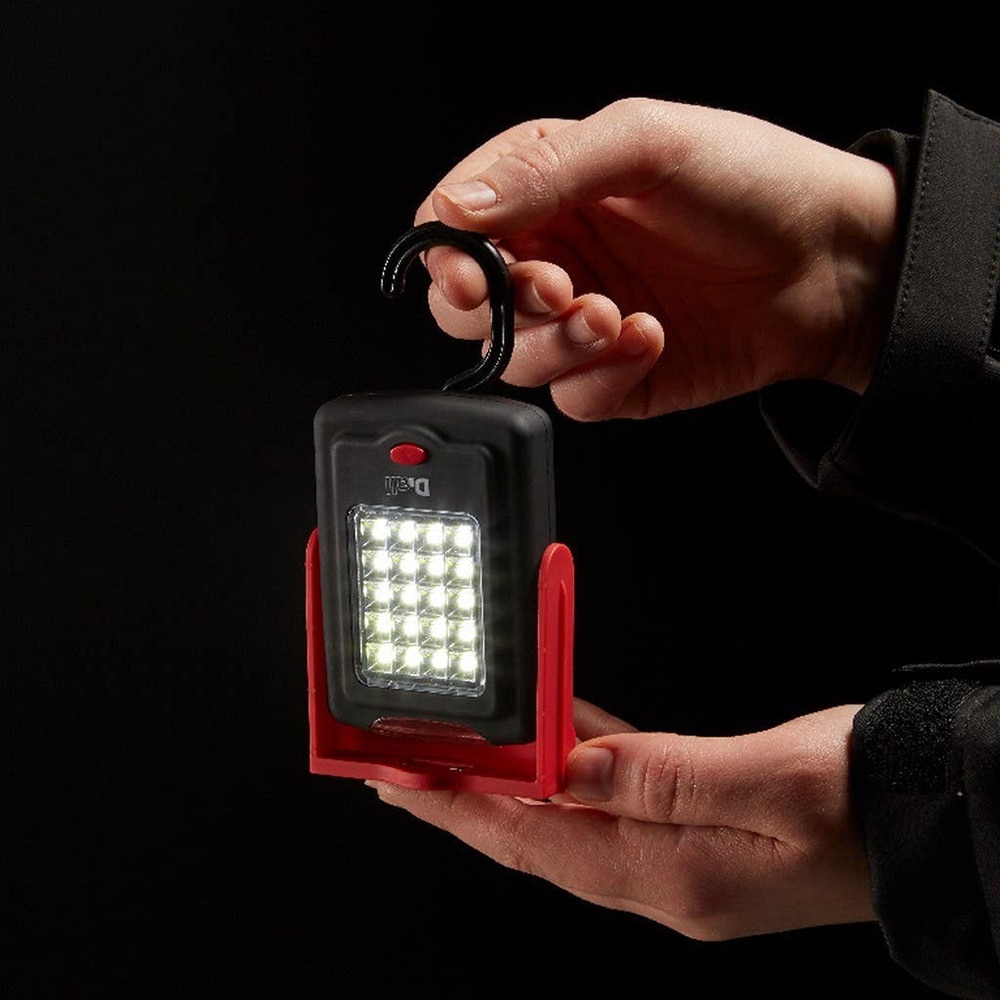 Lanterna LED cu functie dubla DIALL, 3 LED 14 lumeni si 20 LED 220 lumeni, IP20, 3xAAA, negru/rosu