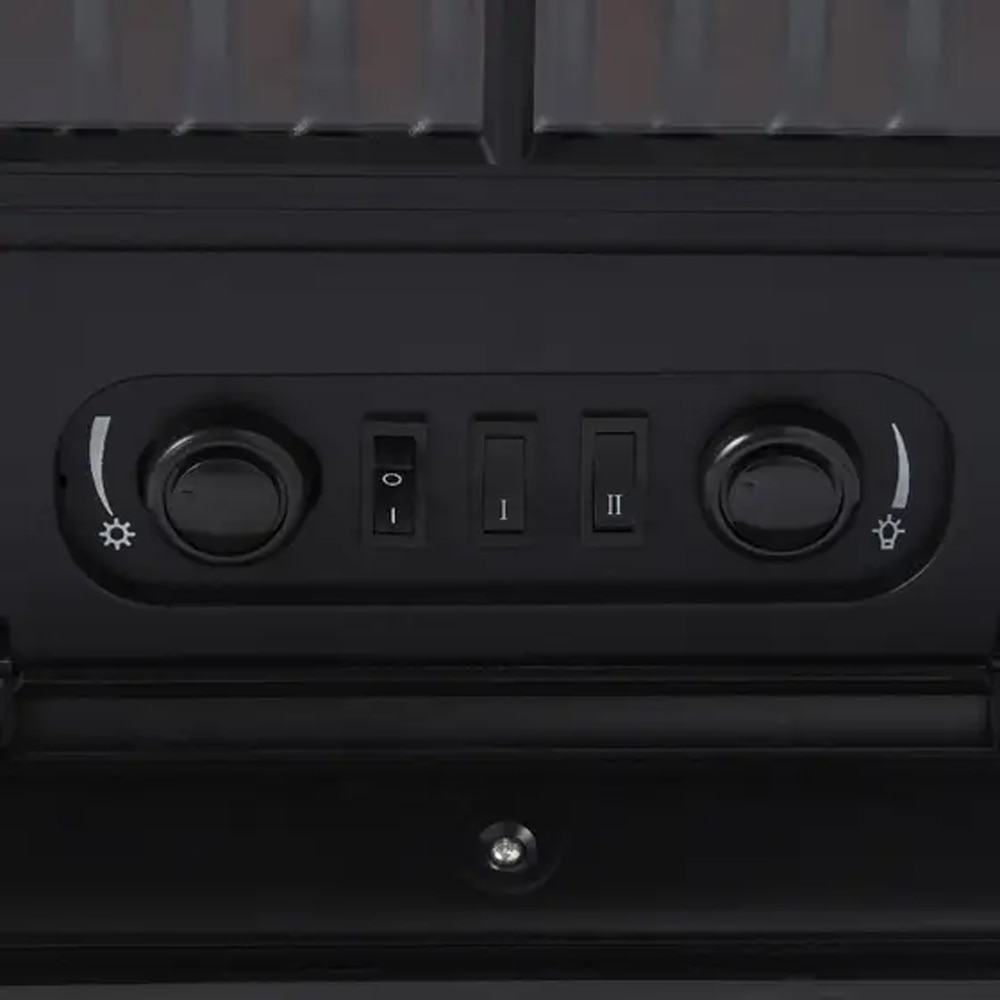 Semineu electric, 1850W, 54.8 x 28 cm, negru