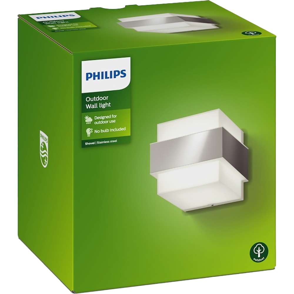 Aplica de exterior PHILIPS MyGarden Shovel, 42W, IP44, argintiu