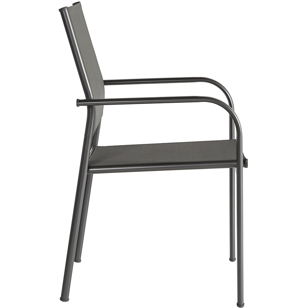 Scaun terasa Dallas, otel, 56 x 55 x 87 cm, gri