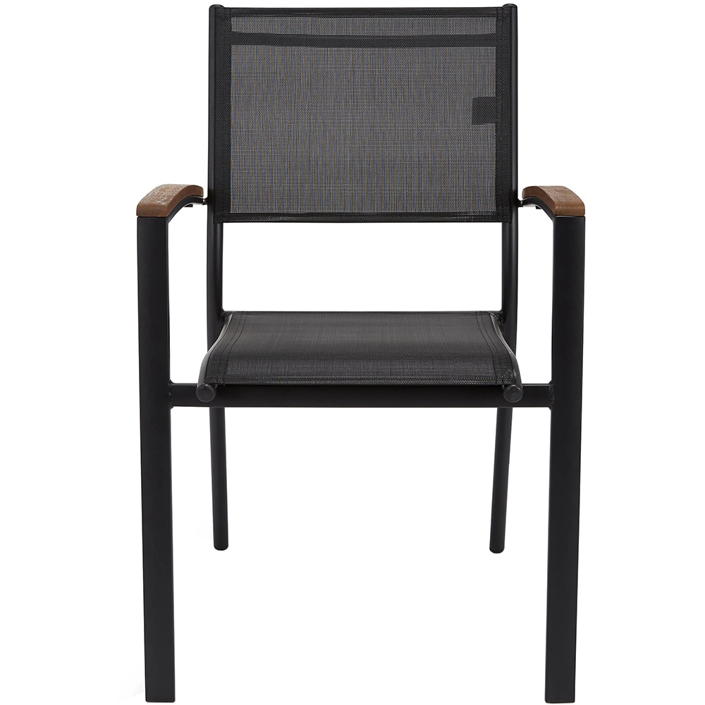 Scaun terasa GOODHOME Toscana, aluminiu, 61 x 56 x 88 cm, negru