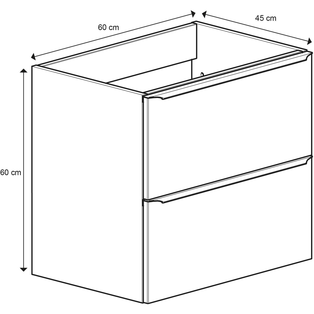 Masca lavoar GOODHOME Imandra, 60 x 45 x 60 cm, alb