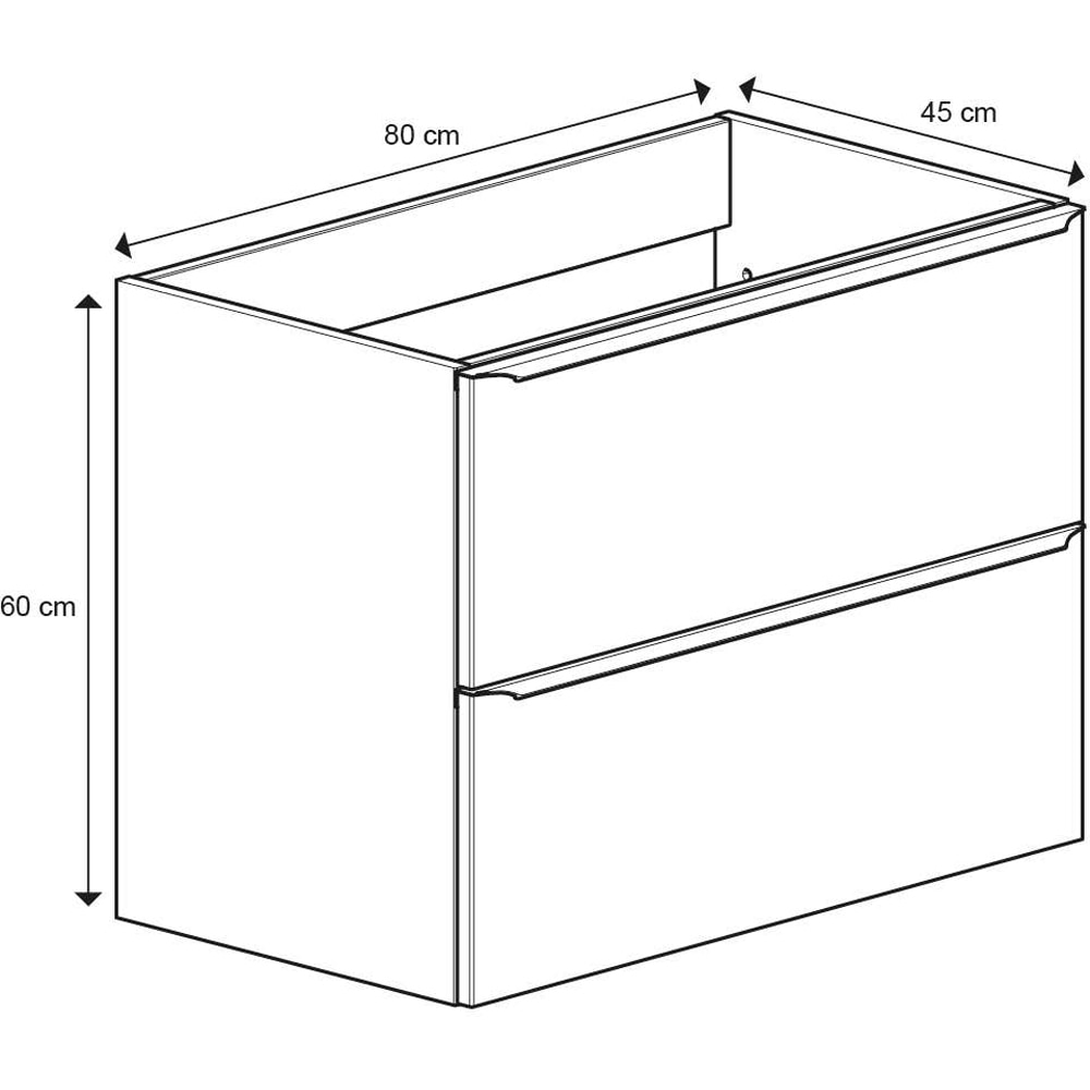 Masca lavoar GOODHOME Imandra, 80 x 45 x 60 cm, alb