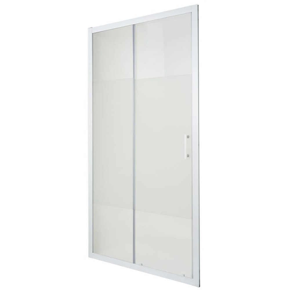 Usa dus glisanta COOKE & LEWIS, aluminiu, sticla serigrafiata, 100x190 cm, alb