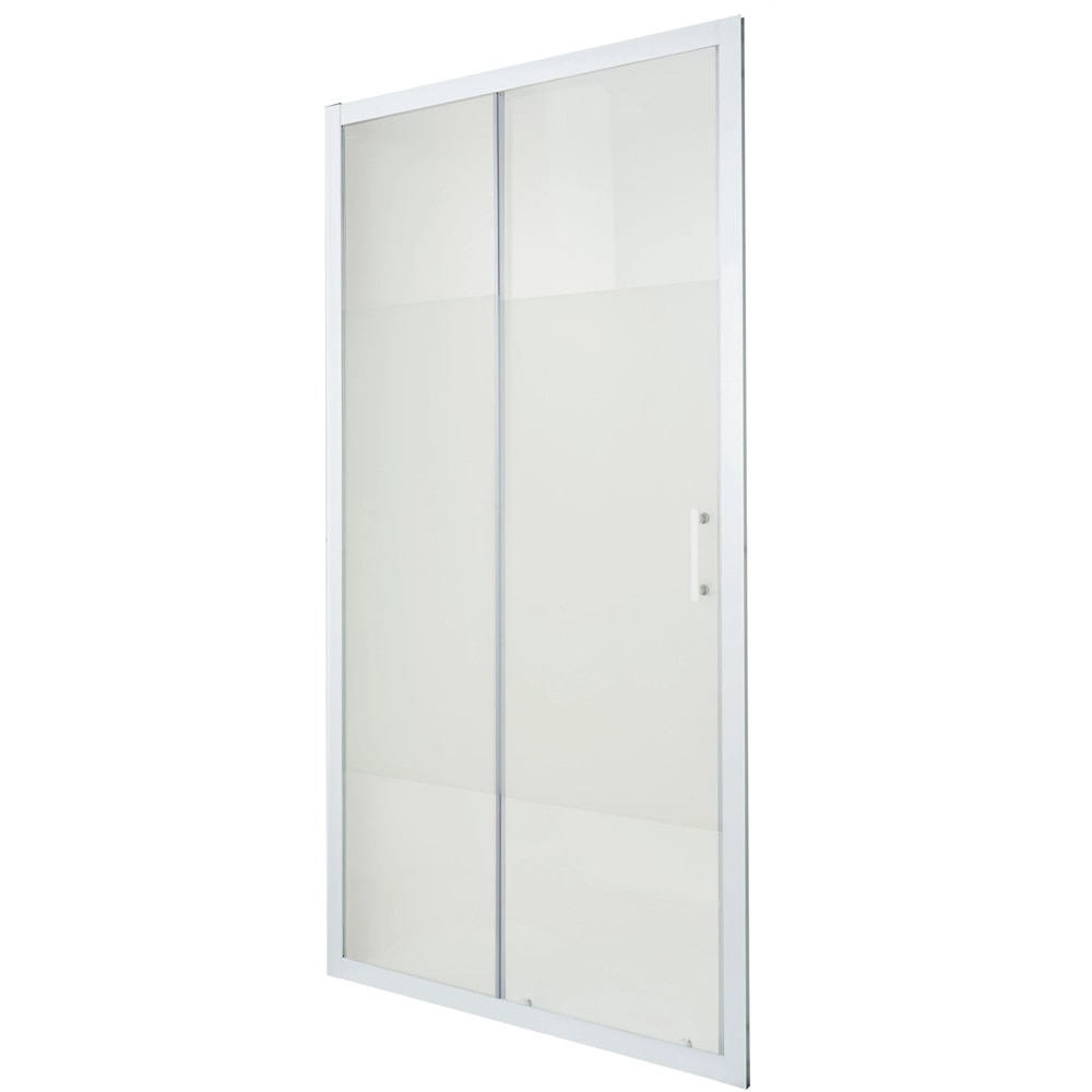 Usa dus glisanta COOKE & LEWIS, aluminiu, sticla serigrafiata, 120x190 cm, alb