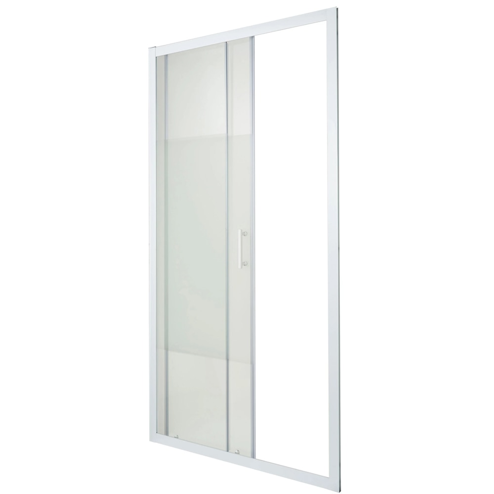 Usa dus glisanta COOKE & LEWIS, aluminiu, sticla serigrafiata, 120x190 cm, alb