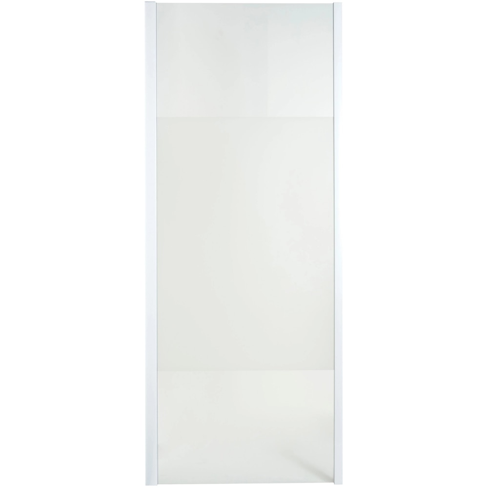 Paravan dus COOKE & LEWIS, aluminiu, sticla mata, 80x190 cm, alb