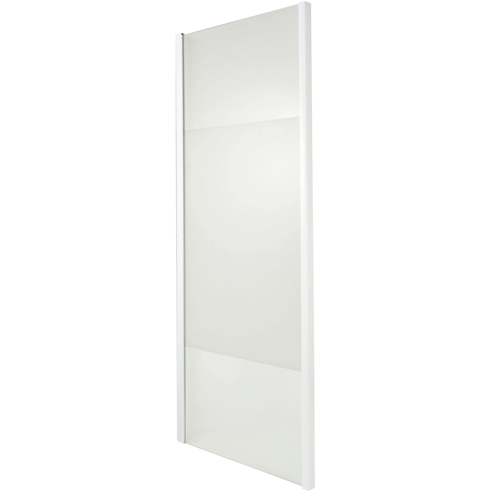 Paravan dus COOKE & LEWIS, aluminiu, sticla mata, 80x190 cm, alb