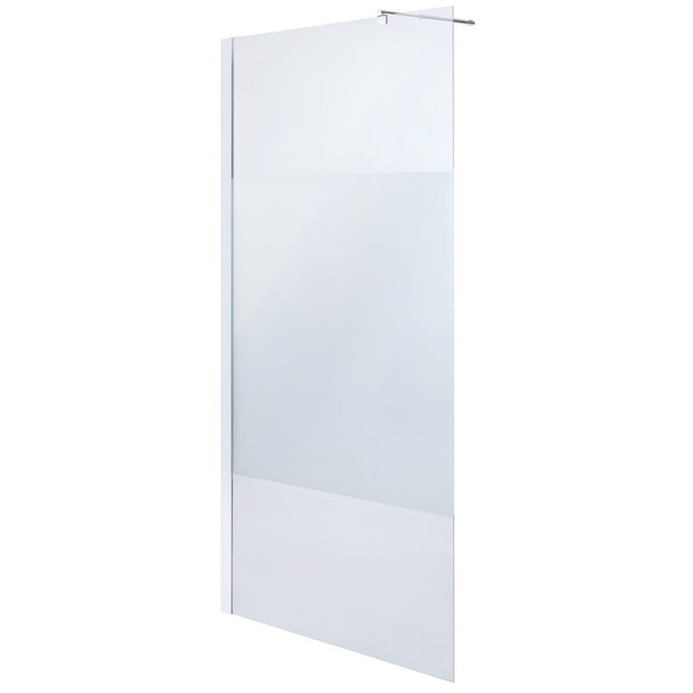 Paravan dus walk-in COOKE & LEWIS, aluminiu, sticla mata, 90x195 cm, alb