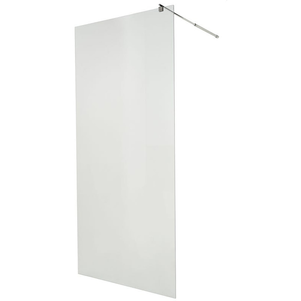 Paravan dus walk-in COOKE & LEWIS, aluminiu, sticla mata, 117.5 - 120x195 cm, crom