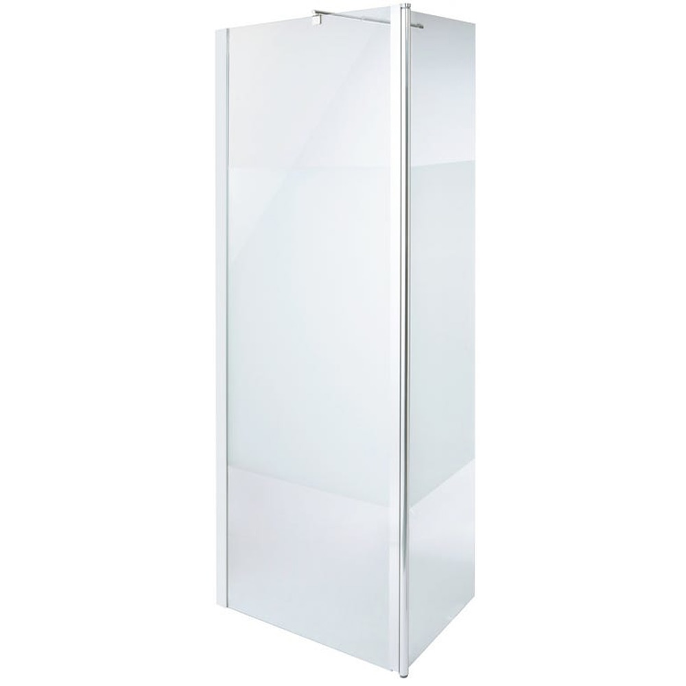 Paravan dus walk-in COOKE & LEWIS, aluminiu, sticla serigrafiata, 125x195 cm, crom