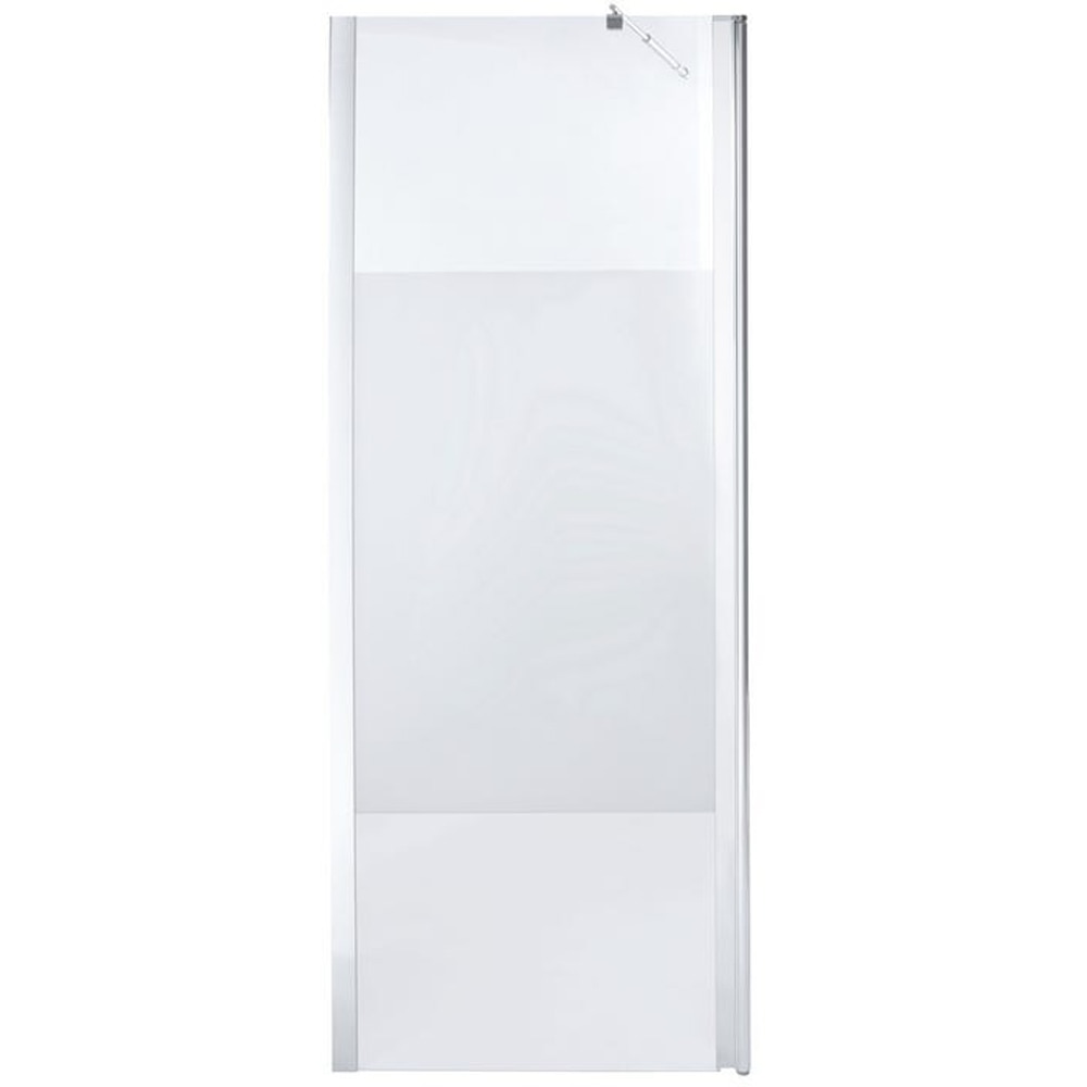 Paravan dus walk-in COOKE & LEWIS, aluminiu, sticla serigrafiata, 125x195 cm, crom