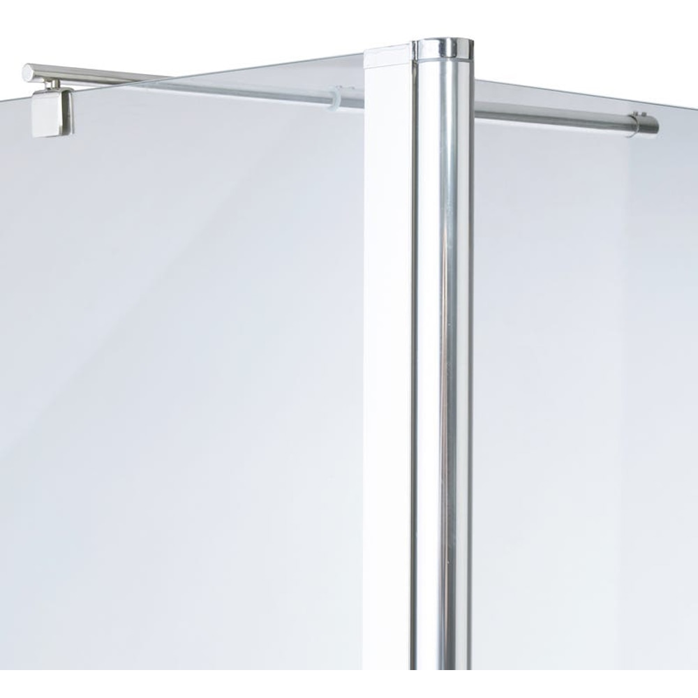Paravan dus walk-in COOKE & LEWIS, aluminiu, sticla serigrafiata, 125x195 cm, crom