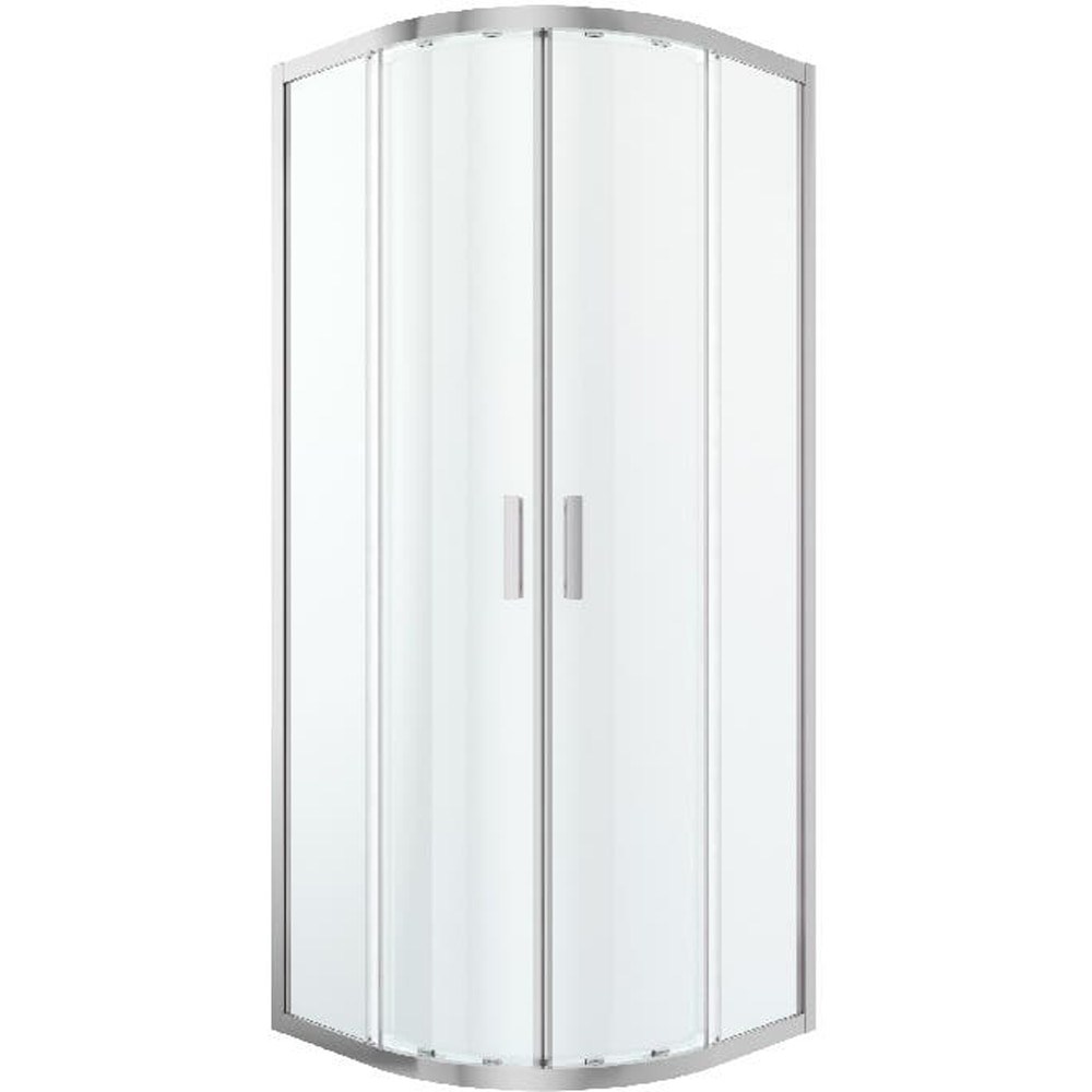 Cabina de dus GOODHOME Beloya, 80 x 80 x 195 cm, sticla securizata 8mm, profil argintiu