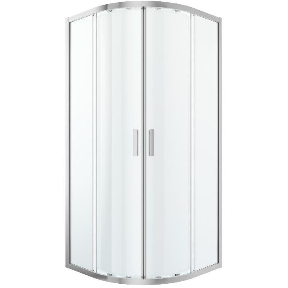 Cabina de dus GOODHOME Beloya, 90 x 90 x 195 cm, sticla securizata 8mm, profil argintiu