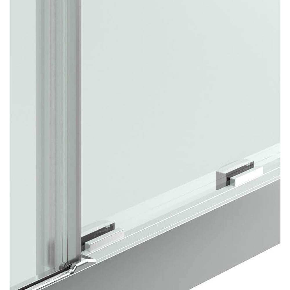 Usa dus glisanta GOODHOME, aluminiu, sticla transparenta, 120x195 cm, crom