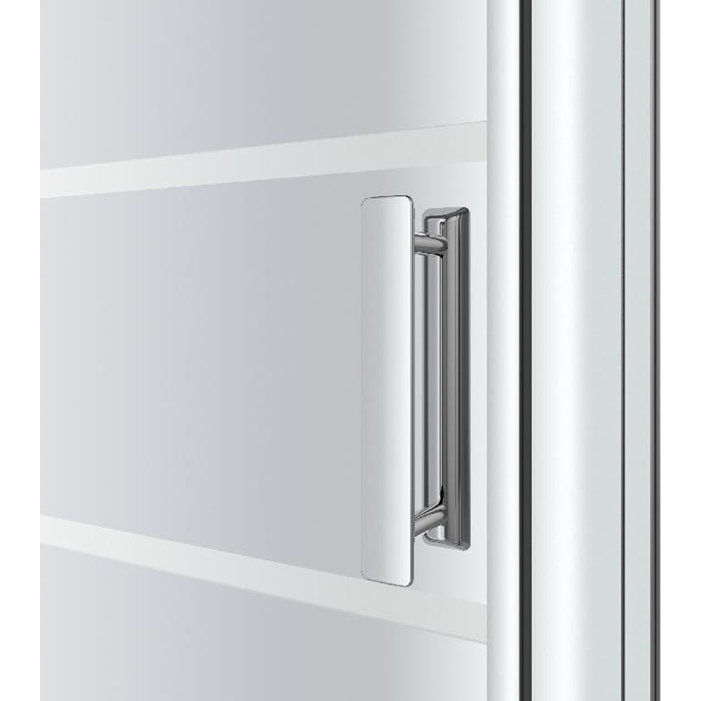 Usa dus glisanta GOODHOME, aluminiu, sticla oglinda, 160x195 cm, crom