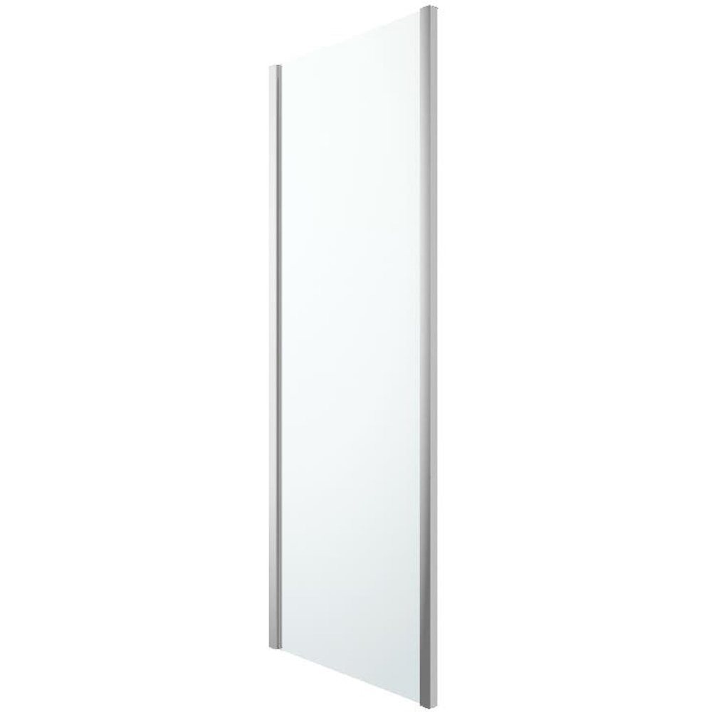 Paravan dus GOODHOME, aluminiu, sticla transparenta, 80x195 cm, crom