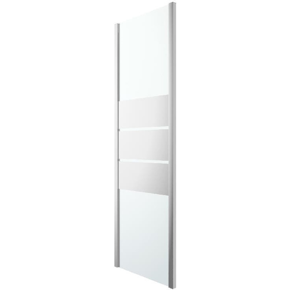 Paravan dus GOODHOME, aluminiu, sticla oglinda, 70x195 cm, crom