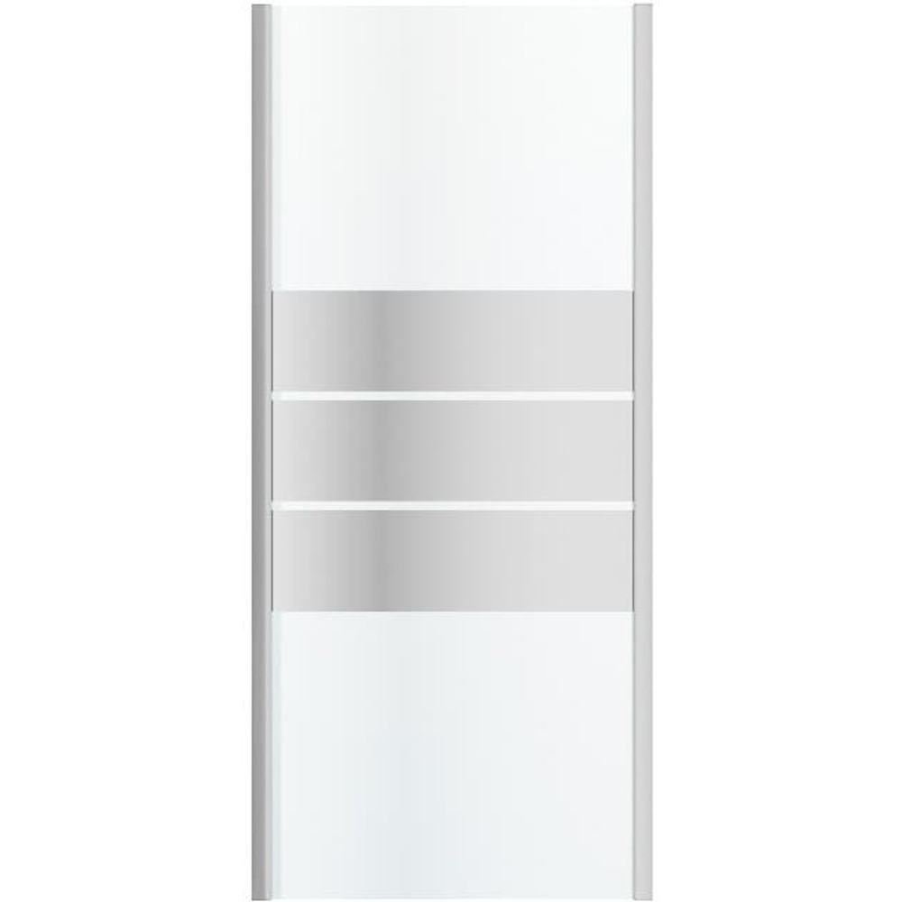 Paravan dus GOODHOME, aluminiu, sticla transparenta, 97.5x195 cm, crom