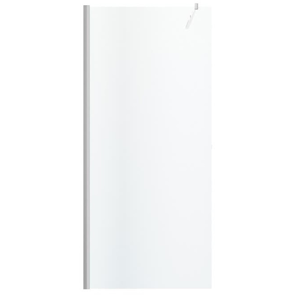 Paravan dus walk-in GOODHOME, aluminiu, sticla transparenta, 80x195 cm, crom