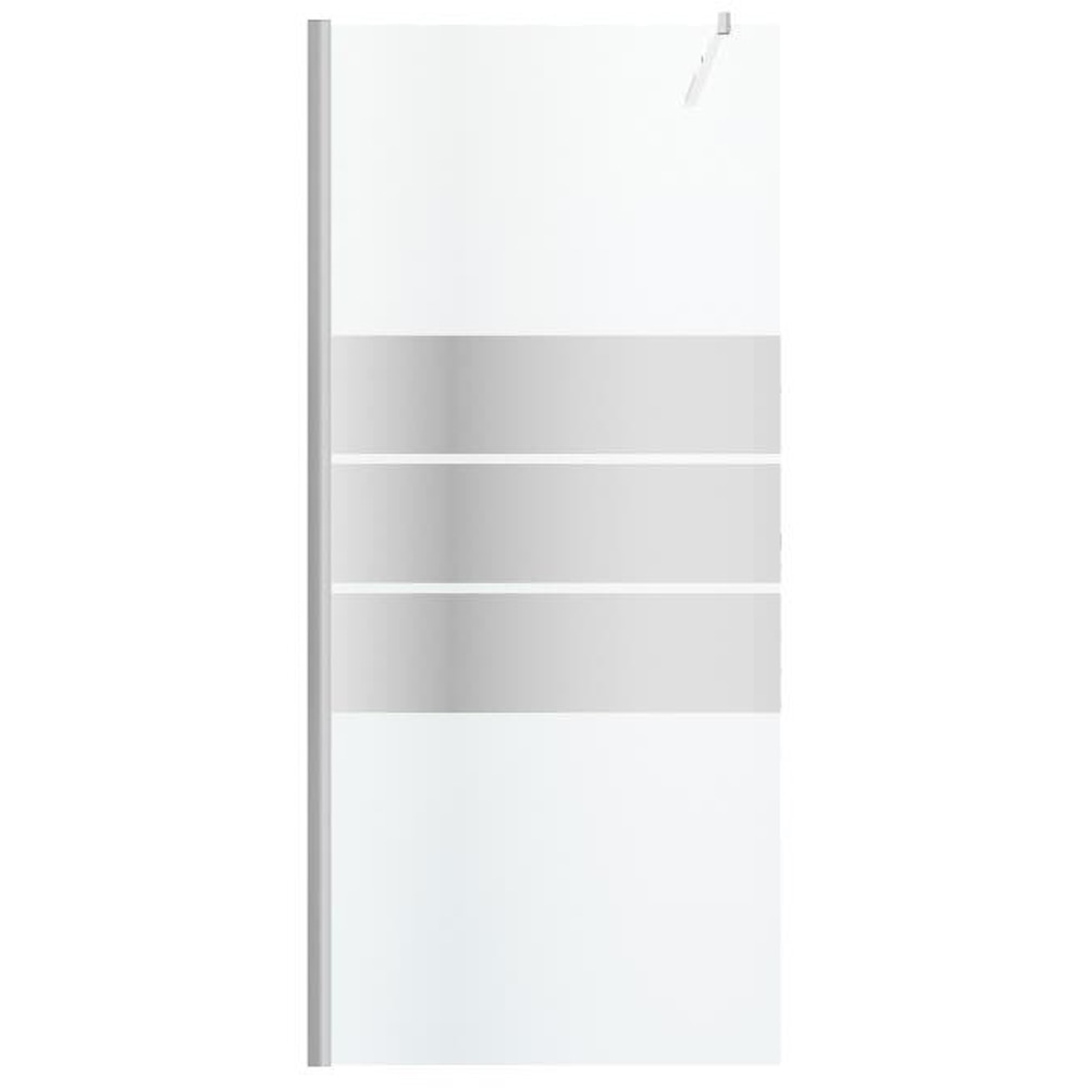 Paravan dus walk-in GOODHOME, aluminiu, sticla oglinda, 85x195 cm, crom