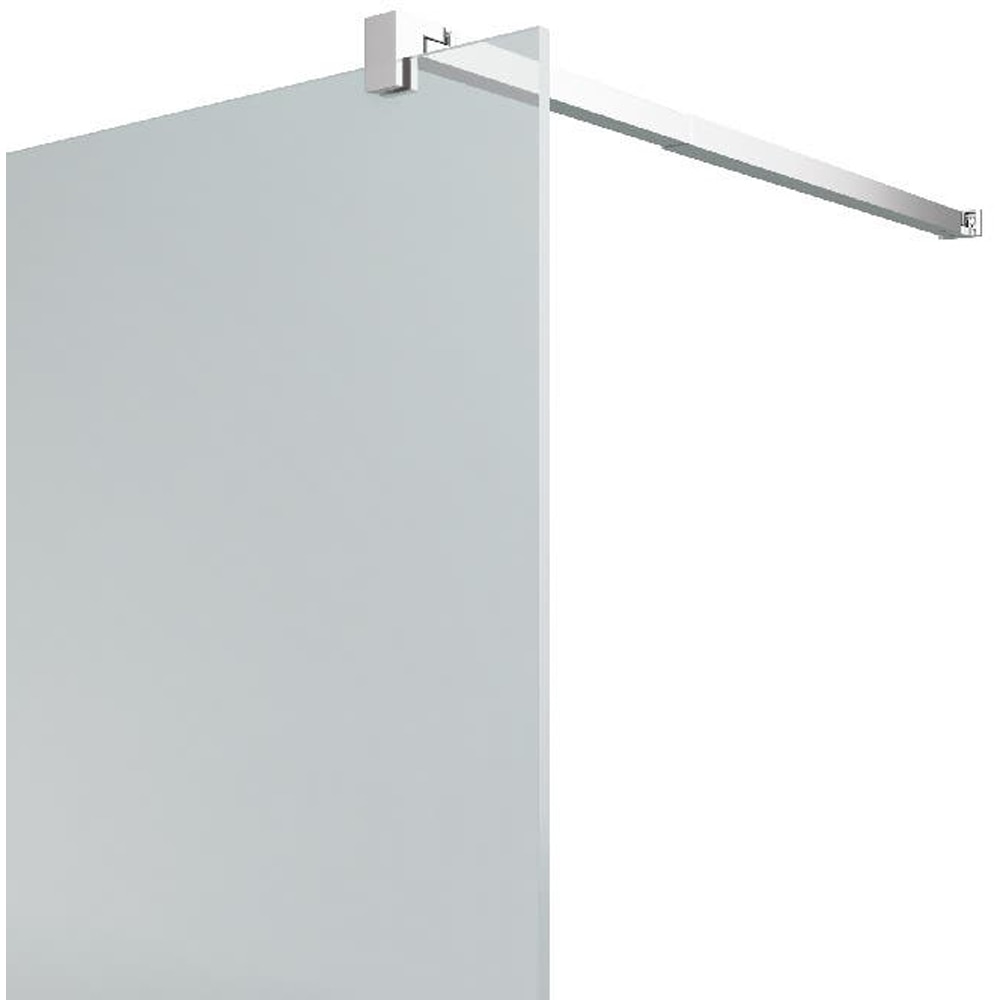 Paravan dus walk-in GOODHOME, aluminiu, sticla oglinda, 120x195 cm, crom