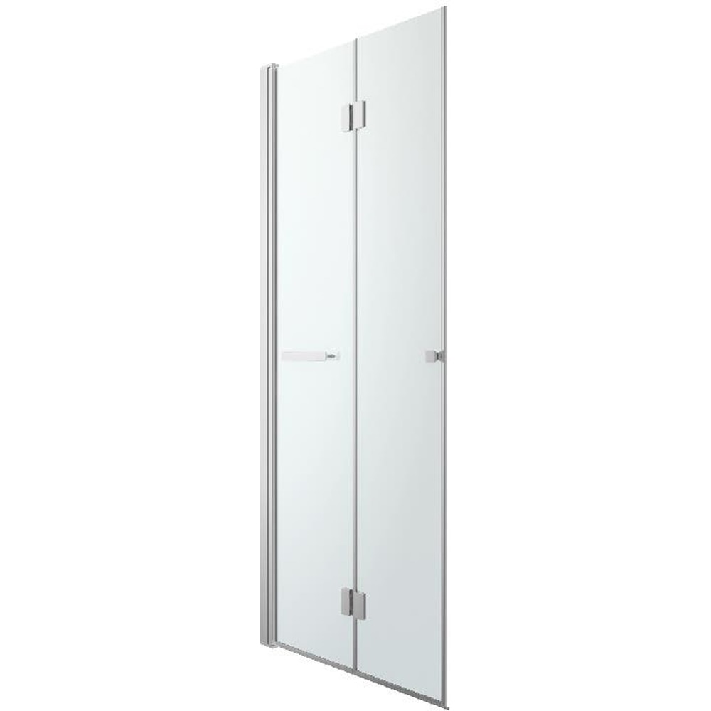 Usa dus pliabila GOODHOME, aluminiu, sticla transparenta, 90x195 cm, crom