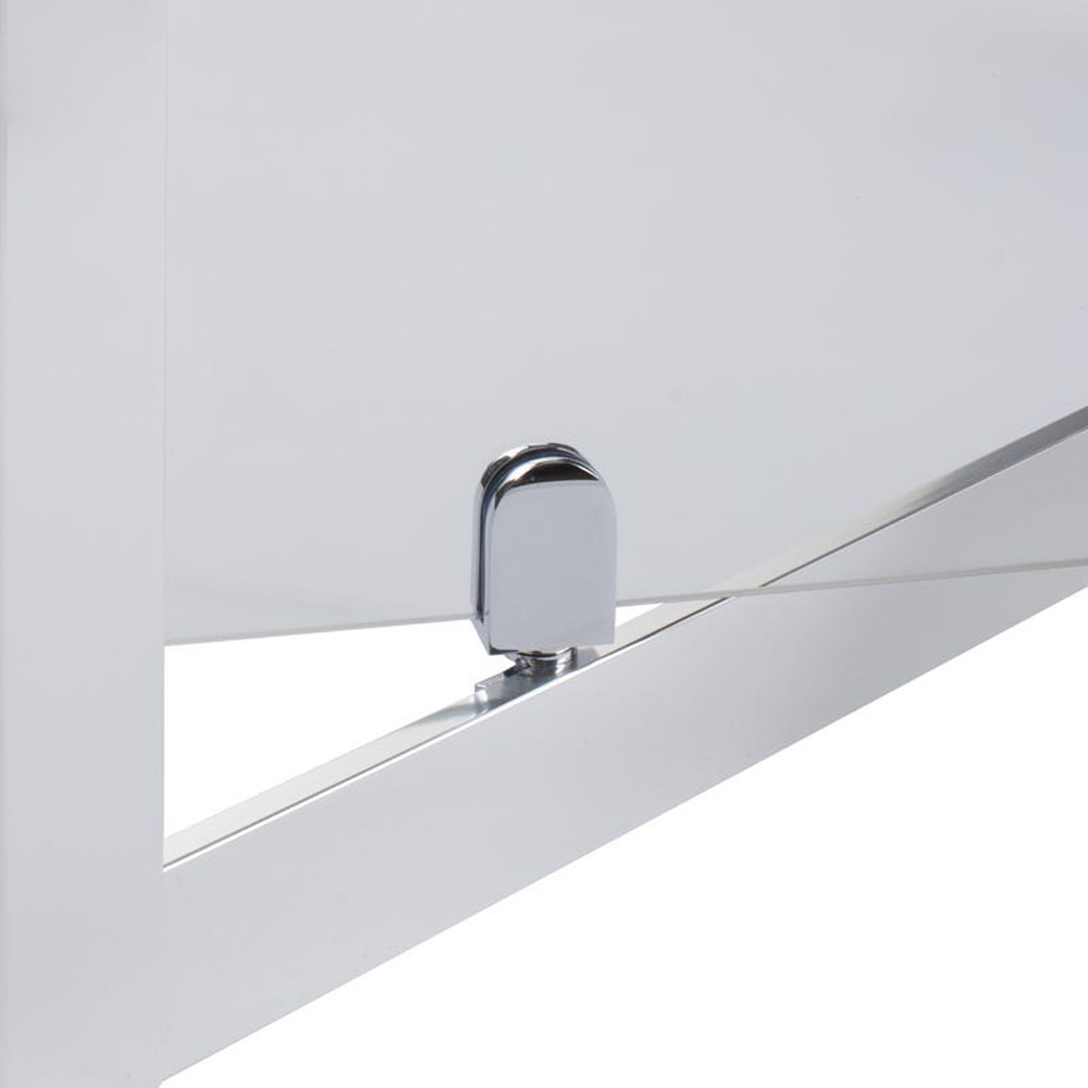 Usa dus batanta COOKE & LEWIS, aluminiu, sticla transparenta, 90x190 cm, crom