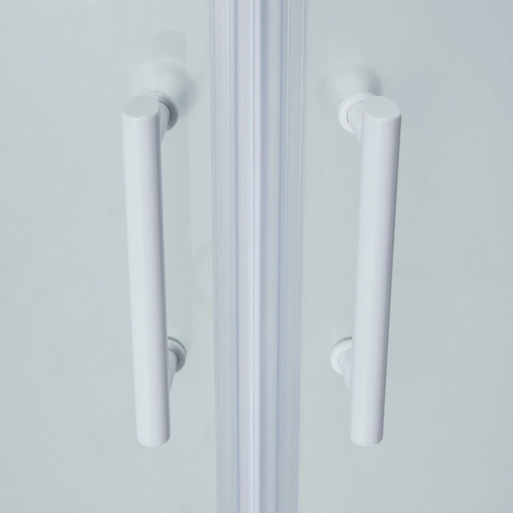 Cabina dus standard GoodHome Onega, semirotunda, 80 x 80 x 190 cm, sticla securizata 5mm, profil argintiu