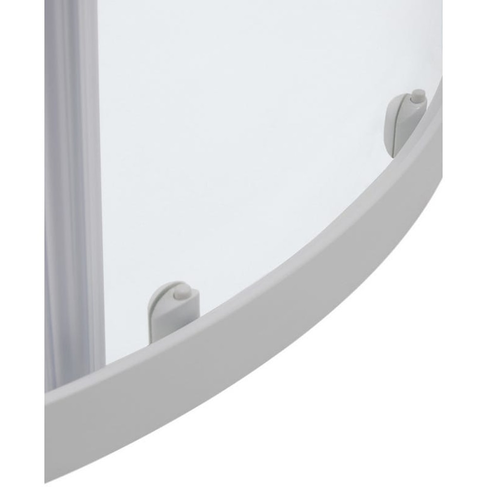 Cabina dus semirotunda COOKE & LEWIS, aluminiu, sticla opaca, 80x190 cm, alb