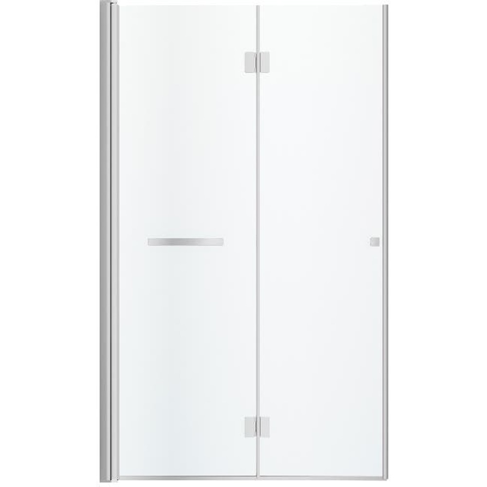 Usa dus pliabila GOODHOME, aluminiu, sticla transparenta, 120x195 cm, crom