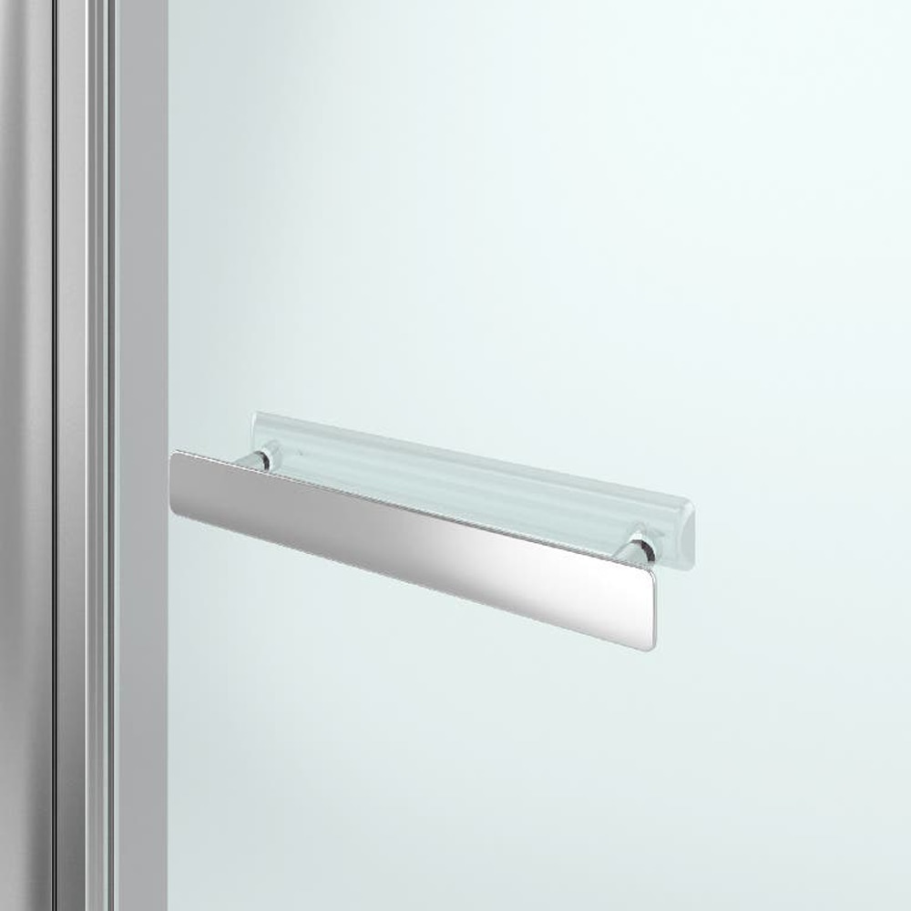 Usa dus pliabila GOODHOME, aluminiu, sticla transparenta, 120x195 cm, crom