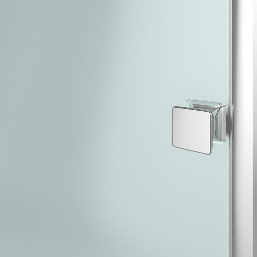 Usa dus pliabila GOODHOME, aluminiu, sticla transparenta, 120x195 cm, crom