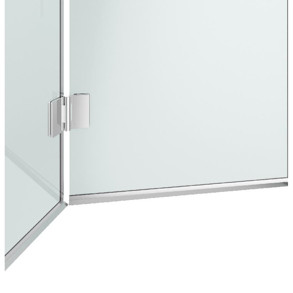 Usa dus pliabila GOODHOME, aluminiu, sticla transparenta, 120x195 cm, crom