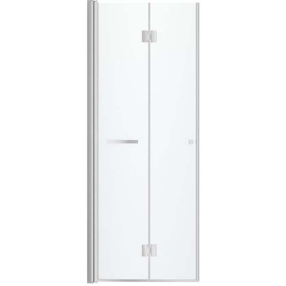 Usa dus pliabila GOODHOME, aluminiu, sticla transparenta, 80x195 cm, crom