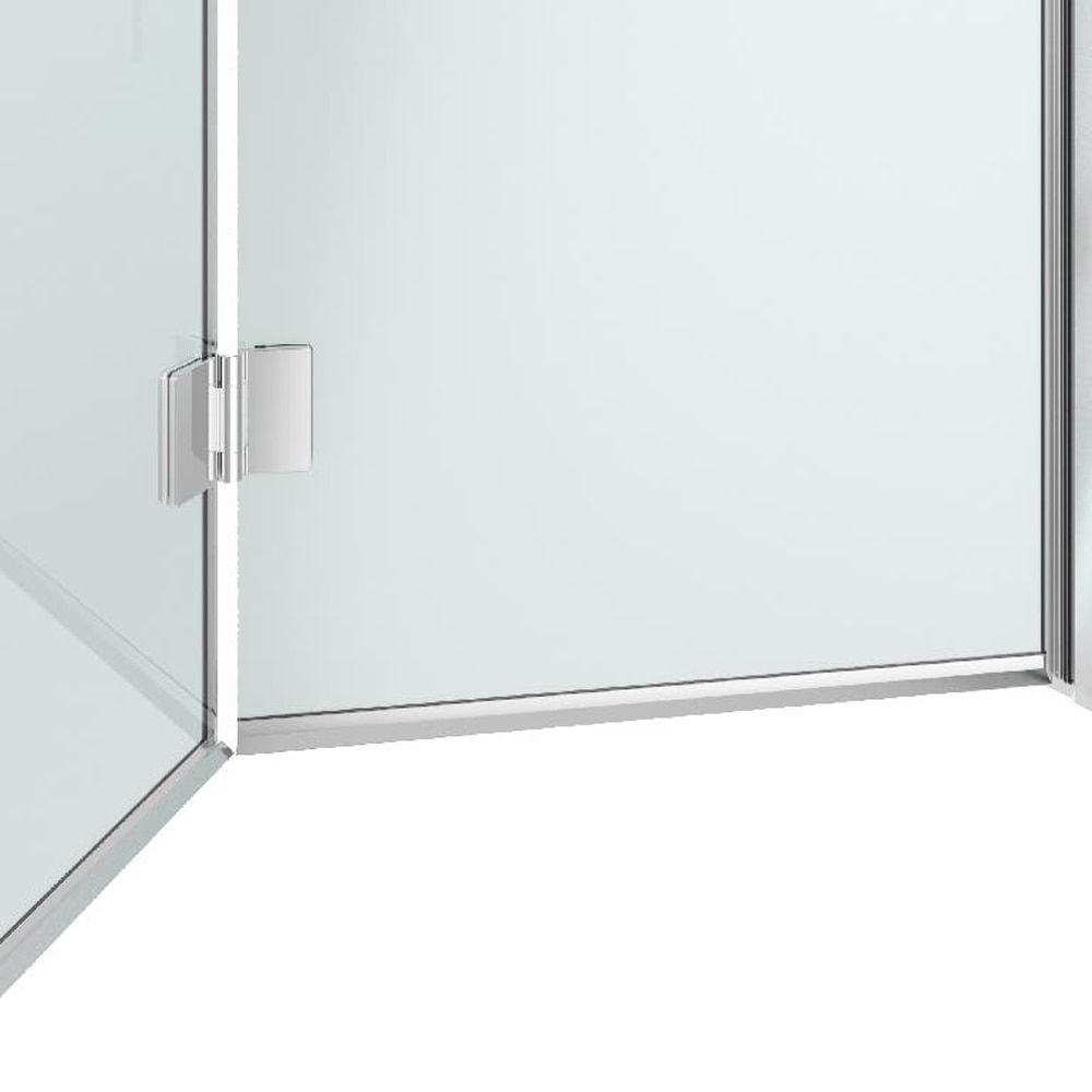 Usa dus pliabila GOODHOME, aluminiu, sticla transparenta, 80x195 cm, crom