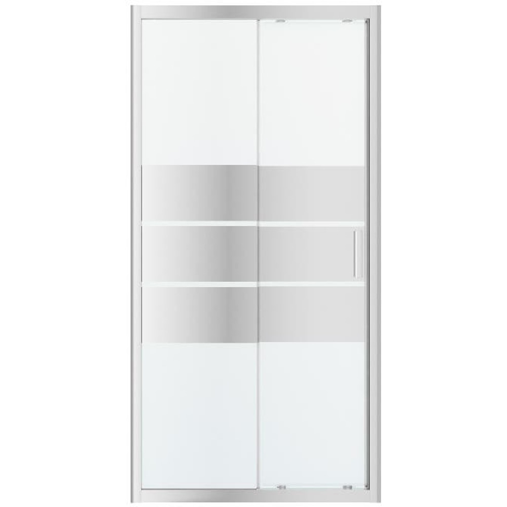 Usa dus glisanta GOODHOME, aluminiu, sticla oglinda, 100x195 cm, crom