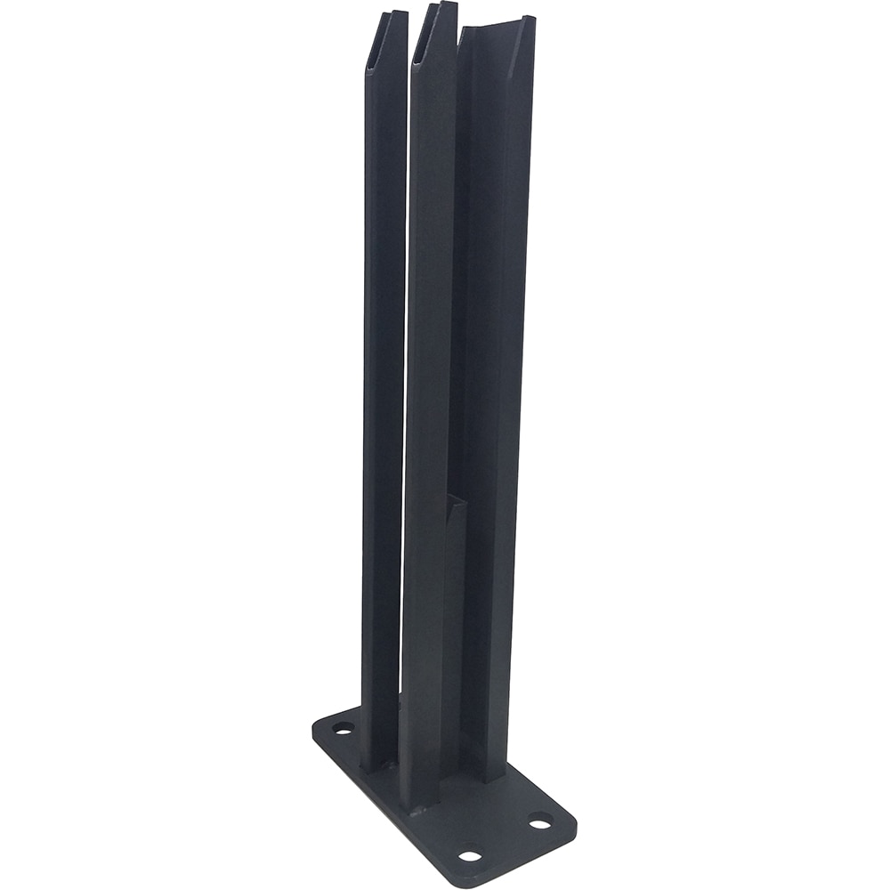 Baza pentru fixare gard Neva, KLIKSTROM, 40 x 15 x 7.7 cm, otel, negru