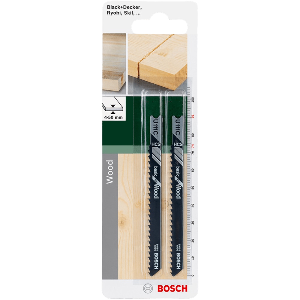 Set panza fierastrau vertical BOSCH U111C pentru lemn, 2 buc