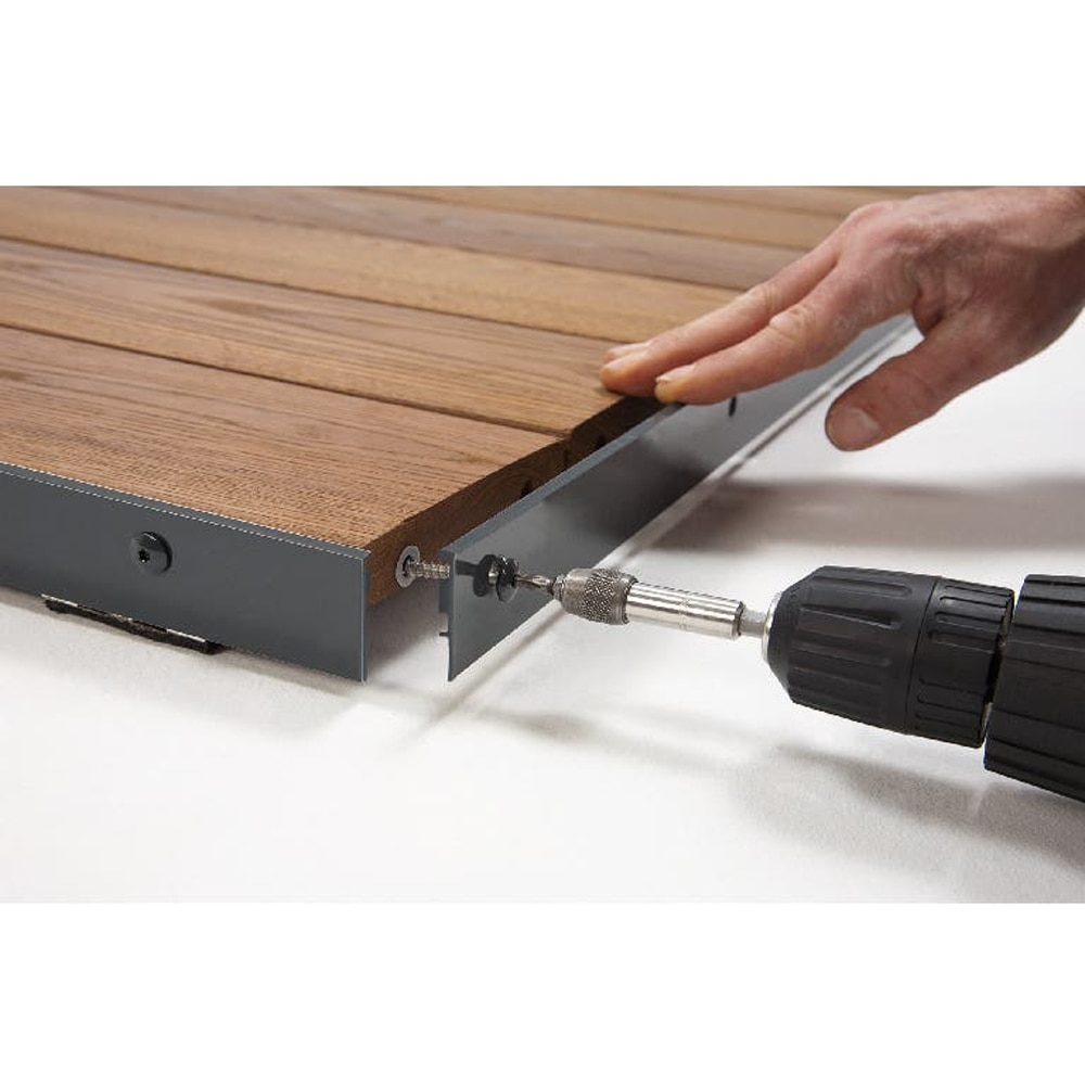 Profil de finisare GoodHome Areto, 50 x 5 cm x 4 mm, aluminiu, gri