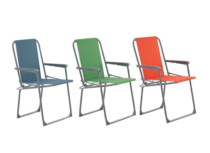 Scaun de gradina si camping Blooma Curacao, metalic, pliabil, 54 x 55 x 80 cm