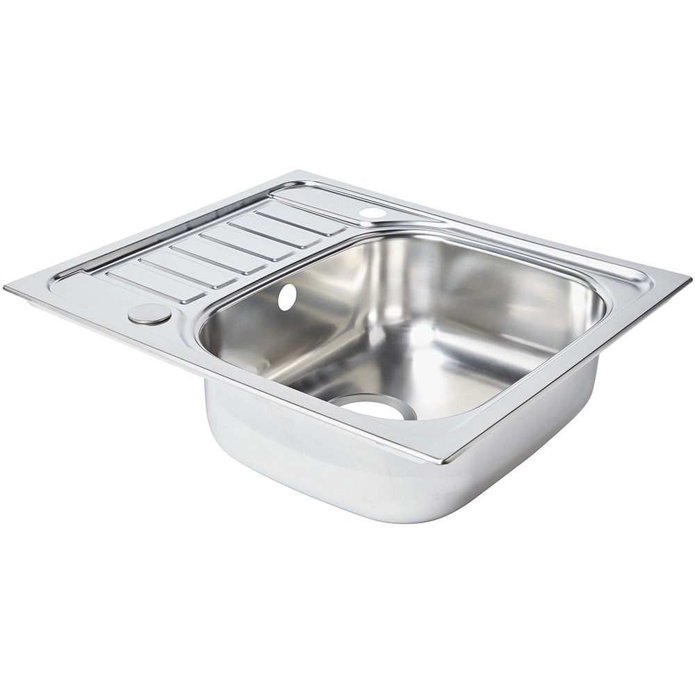 Chiuveta bucatarie COOKE & LEWIS Sagan, 1 cuva, picurator reversibil, inox, gri