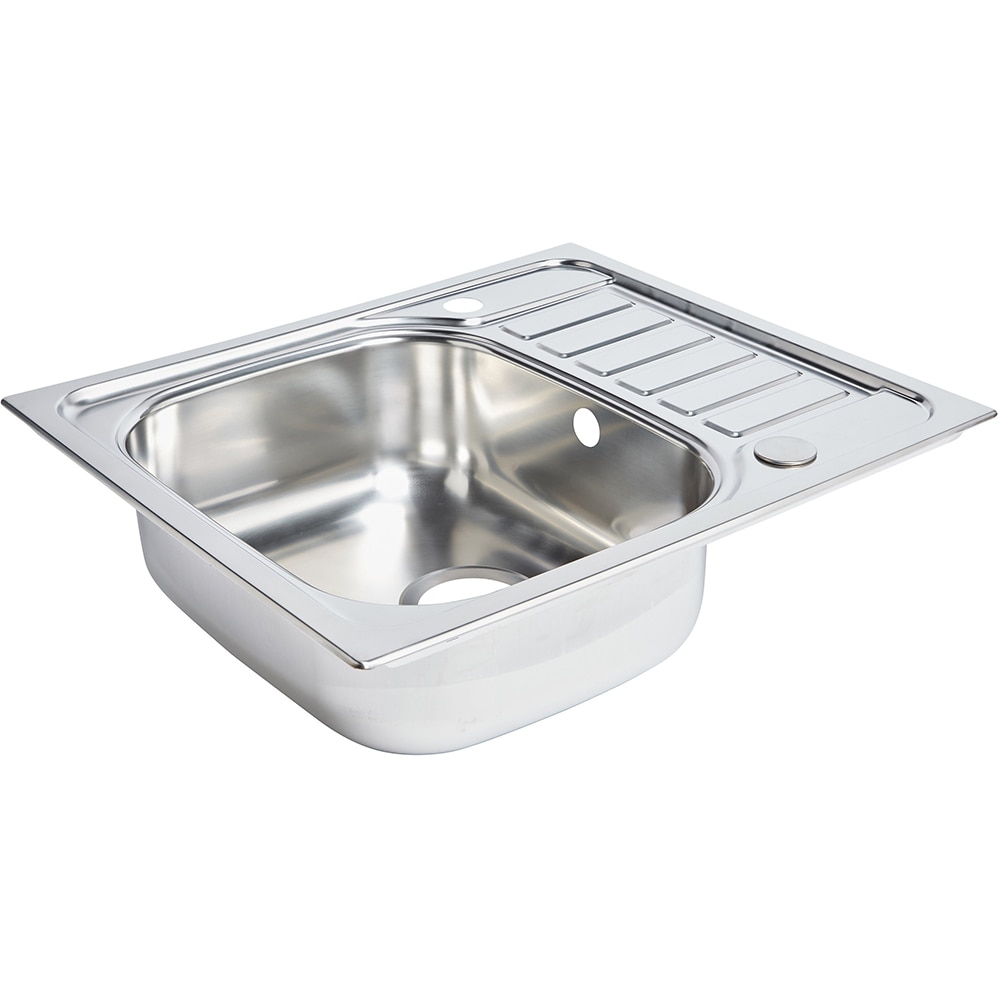 Chiuveta bucatarie COOKE & LEWIS Sagan, 1 cuva, picurator reversibil, inox, gri