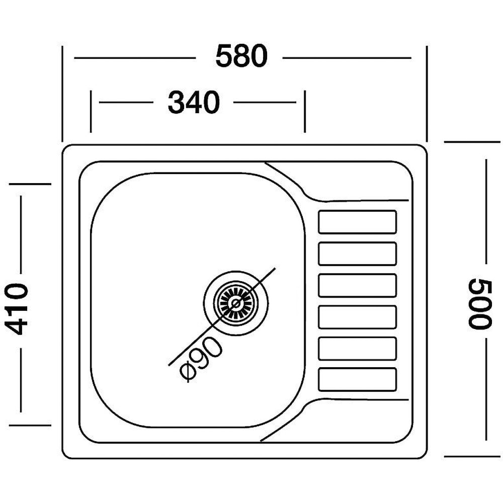 Chiuveta bucatarie COOKE & LEWIS Sagan, 1 cuva, picurator reversibil, inox, gri