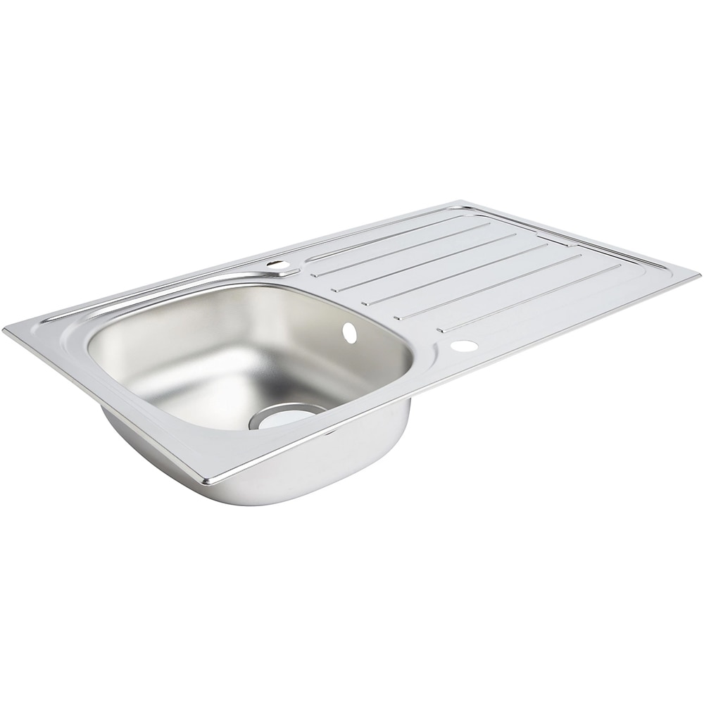 Chiuveta bucatarie COOKE & LEWIS Nakaya, 1 cuva, picurator reversibil, inox, finisaj anticalcar