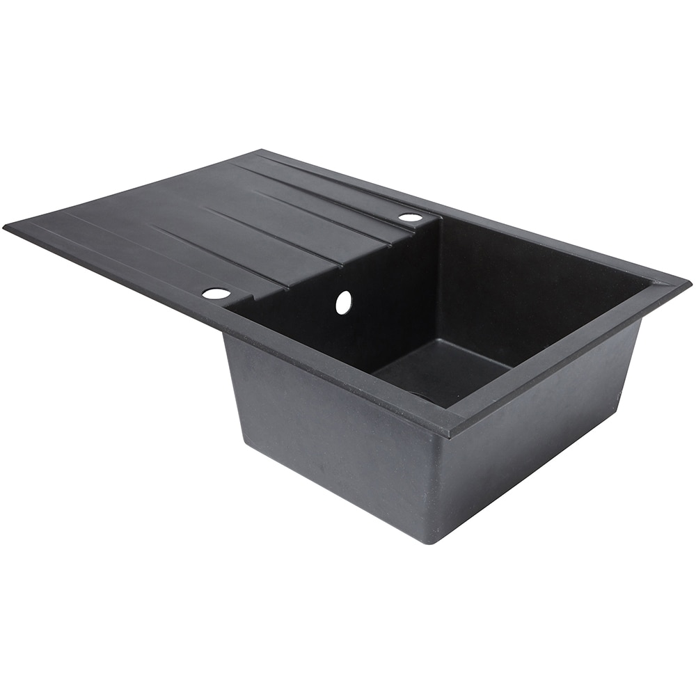 Chiuveta bucatarie COOKE & LEWIS Ising, 1 cuva, picurator reversibil, rasina, negru